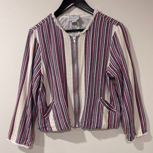 Vero Moda Striped zip up jacket
